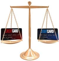 credit cards vs. debit cards